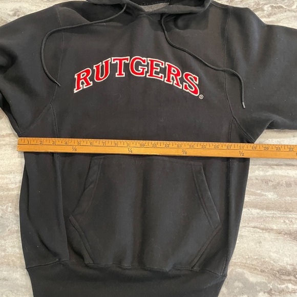 Steve & Barry's Rutgers Hoodie Adult XS Black Logo Thick Fleece Pullover NCAA - Picture 11 of 13